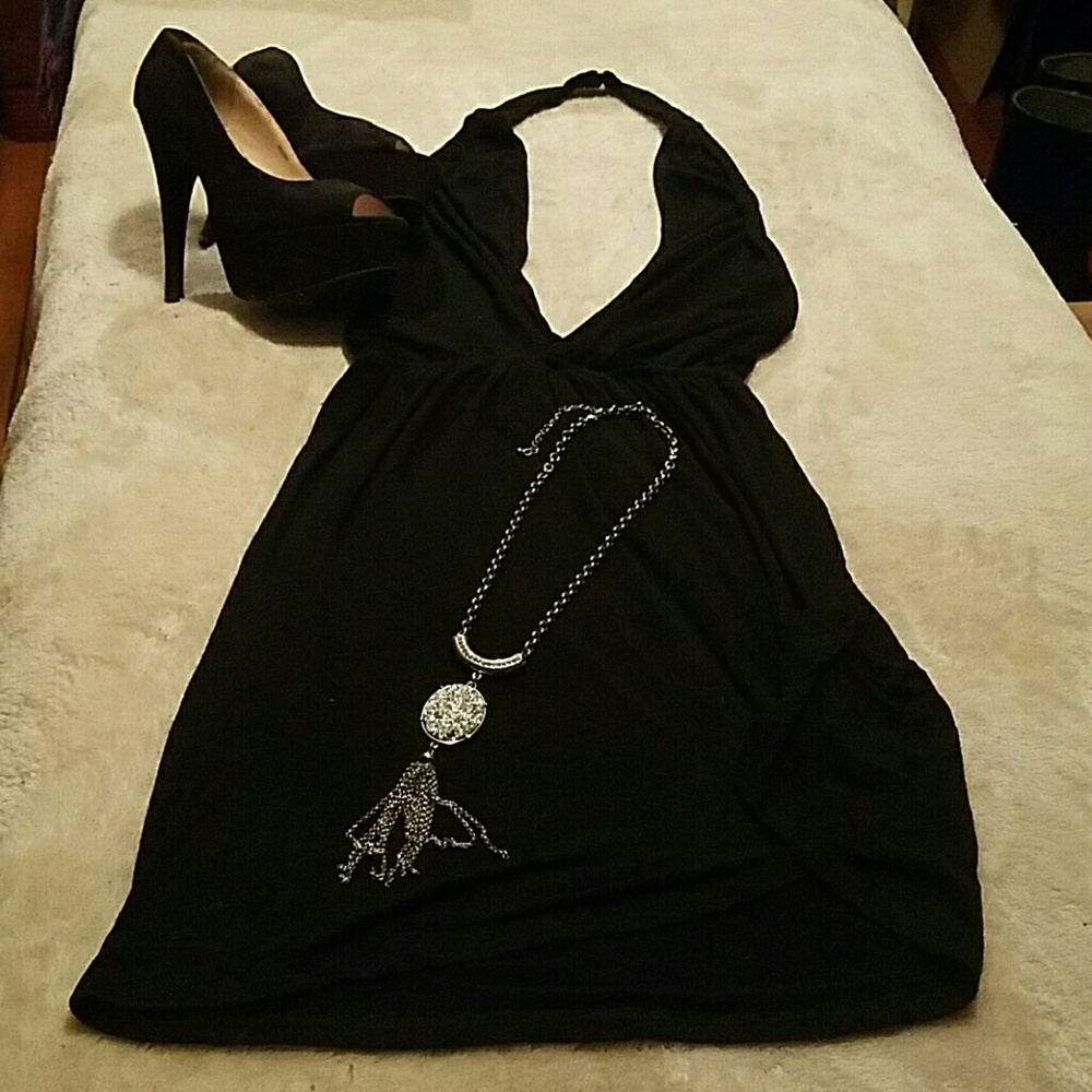 Low Cut Black Dress